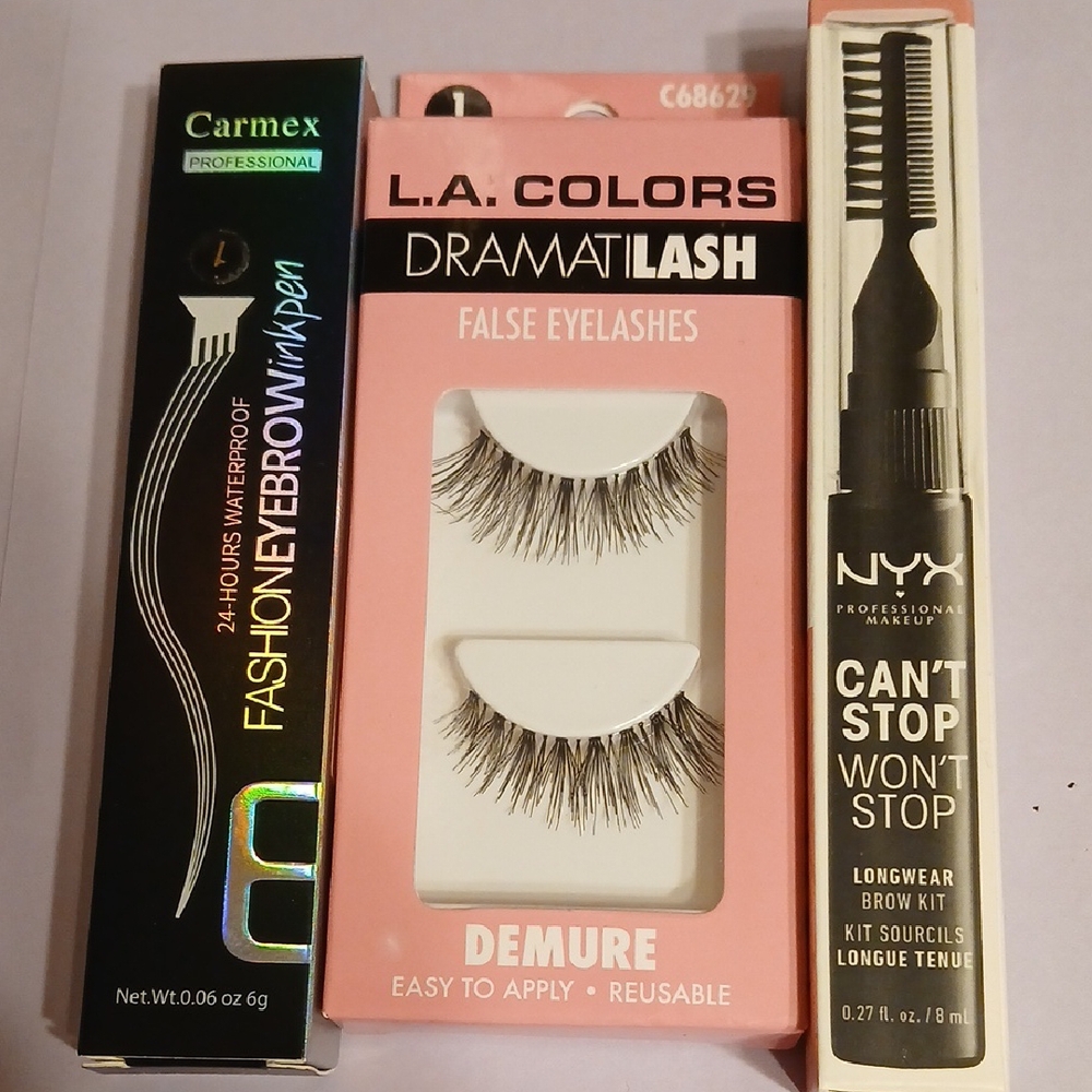 3pc beauty bundle makeup brows lashes